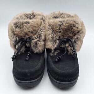 Manitobah Micro Mukluks Women Sz 6 Fur Moccasin Ankle Boot